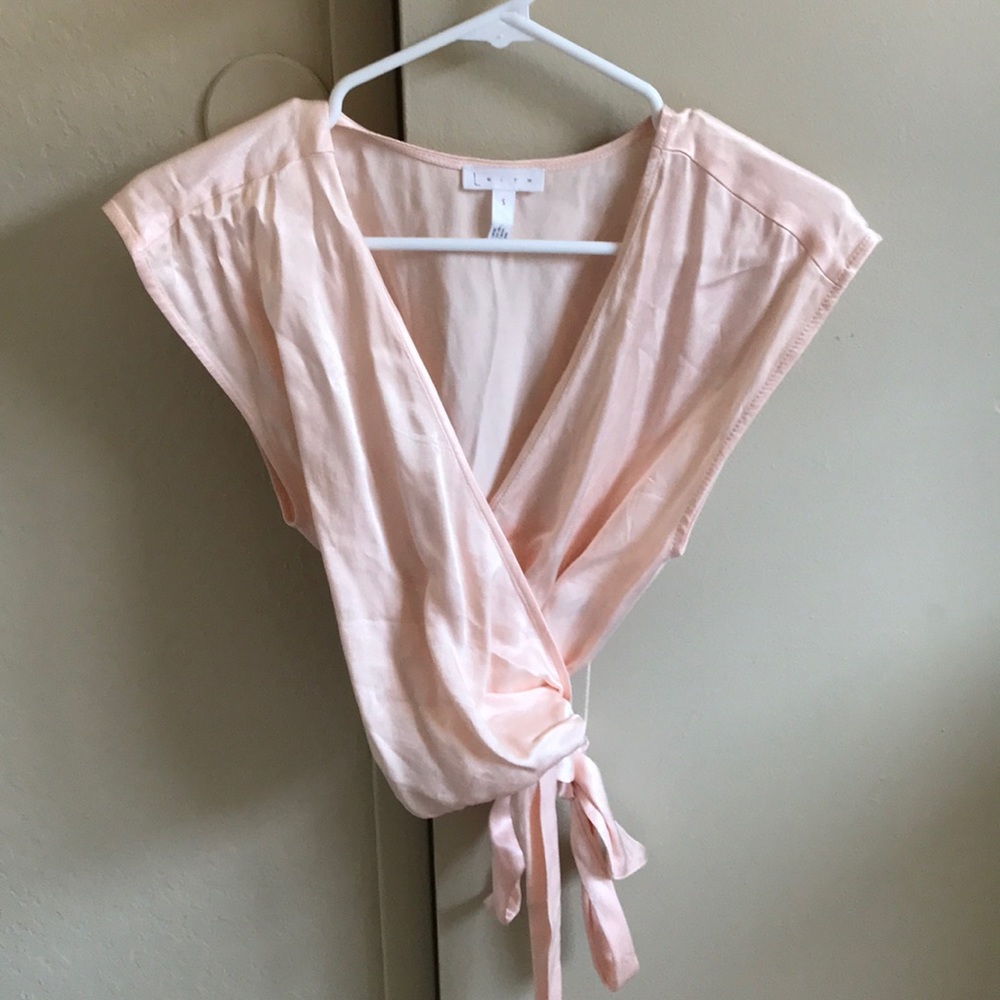 Wrap pink top